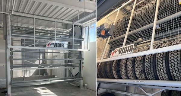 Vidir Tire Carousel, Efficiency Upgrades, secure operation, WSH, Western Storage and Handling, warehouse operation